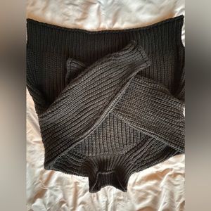 H&M chunky sweater in black in XXL